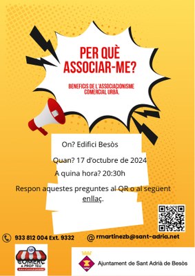 CONVOCATÒRIA DE REUNIÓ PER A L’IMPULS DE L’ASSOCIACIONISME COMERCIAL