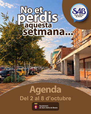 Agenda d’activitats del 2 al 8 d’octubre