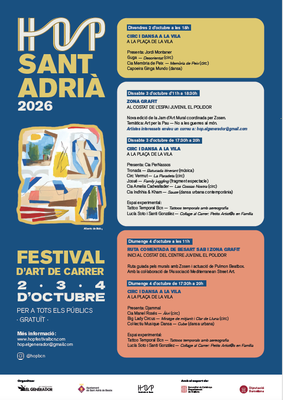 HOP Sant Adrià 2026 portarà circ, dansa, art mural i cultura urbana als carrers de la ciutat