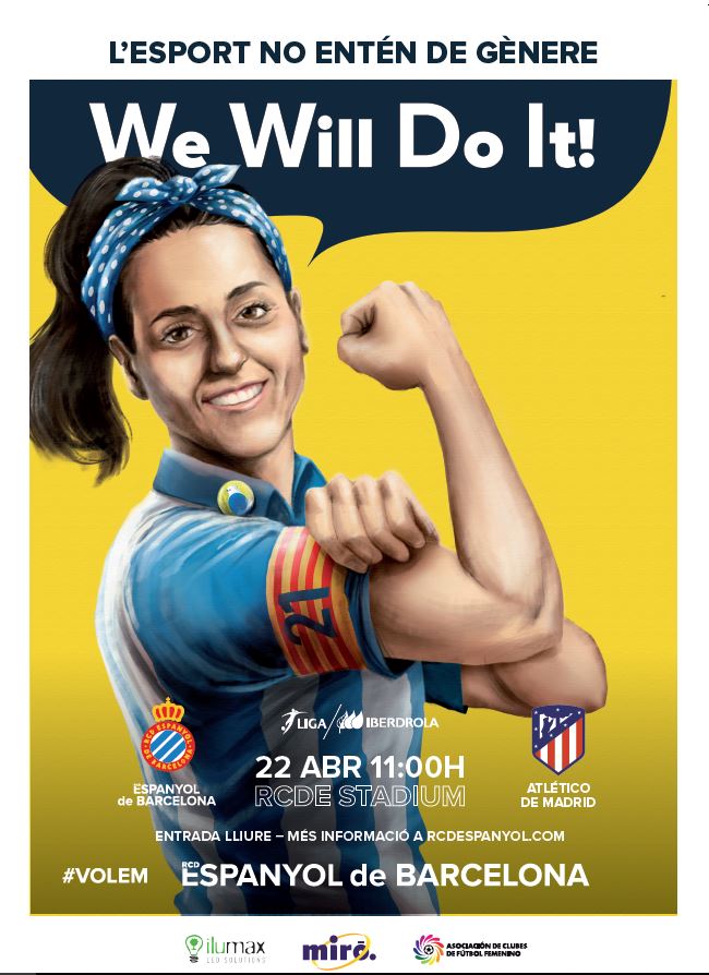 CARTELL PARTIT RCD ESPANYOL VS ATL MADRID