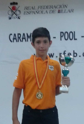 David Fiol, Campió d'Espanya de Billar Infantil
