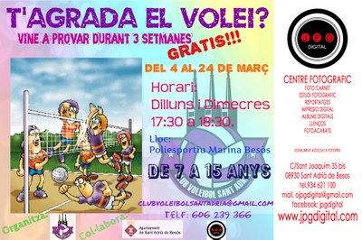 El Club de Volei Sant Adrià organitza unes Jornades de Promoció Esportiva