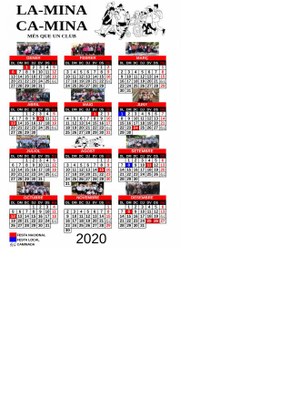 CALENDARI ANUAL   LA MINA CAMINA