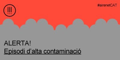Es manté l'avís de declaració d'episodi ambiental per alta contaminació de l'aire per PM10 23/02/2021