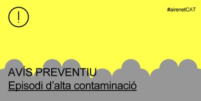 Es manté l'avís preventiu per PM10 (19/10/2022)