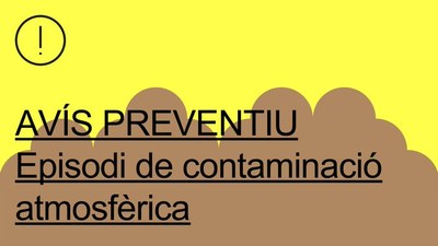 Avís preventiu per nivells moderats de contaminació de l'aire per PM10 29/03/2022