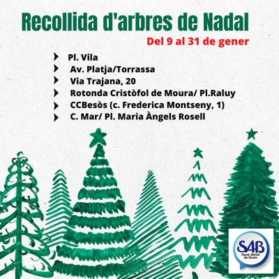 S'engega la campanya de recollida d'ARBRES de Nadal
