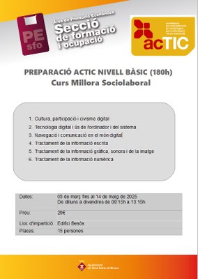Curs Actic Bàsic: Obertes les inscripcions