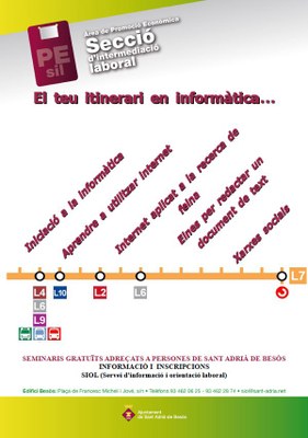 Seminaris gratuïts d'informàtica per millorar la recerca de feina. Any 2017