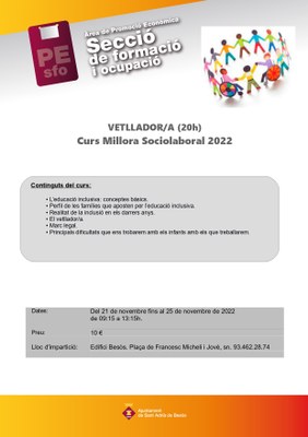 CURS DE VETLLADOR/A PER A INFANTS AMB NECESSITATS EDUCATIVES ESPECIALS