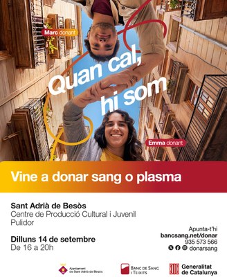 Nova jornada de donació de sang i plasma al Polidor el 14 de setembre